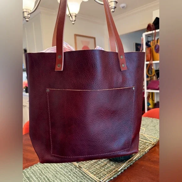 Medium Cinnamon Bear Classic Tote Bag Portland Leather Goods - Picture 9 of 11